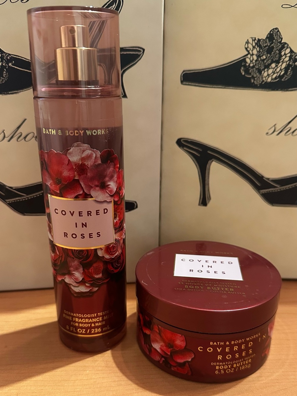 Bath & Body Works Covered in Roses Fragrance Mist & Body Butter Set